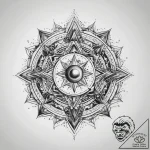 Tattoo sketch cosmic presence – tattoo sketch (№1757981268_0, 16.09.2025 00:07) — tattoovalue.net