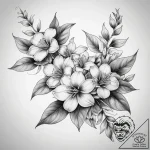 Tattoo sketch jasmine vine, artistic tattoo s… – tattoo sketch (№1757982452_0, 16.09.2025 00:27) — tattoovalue.net