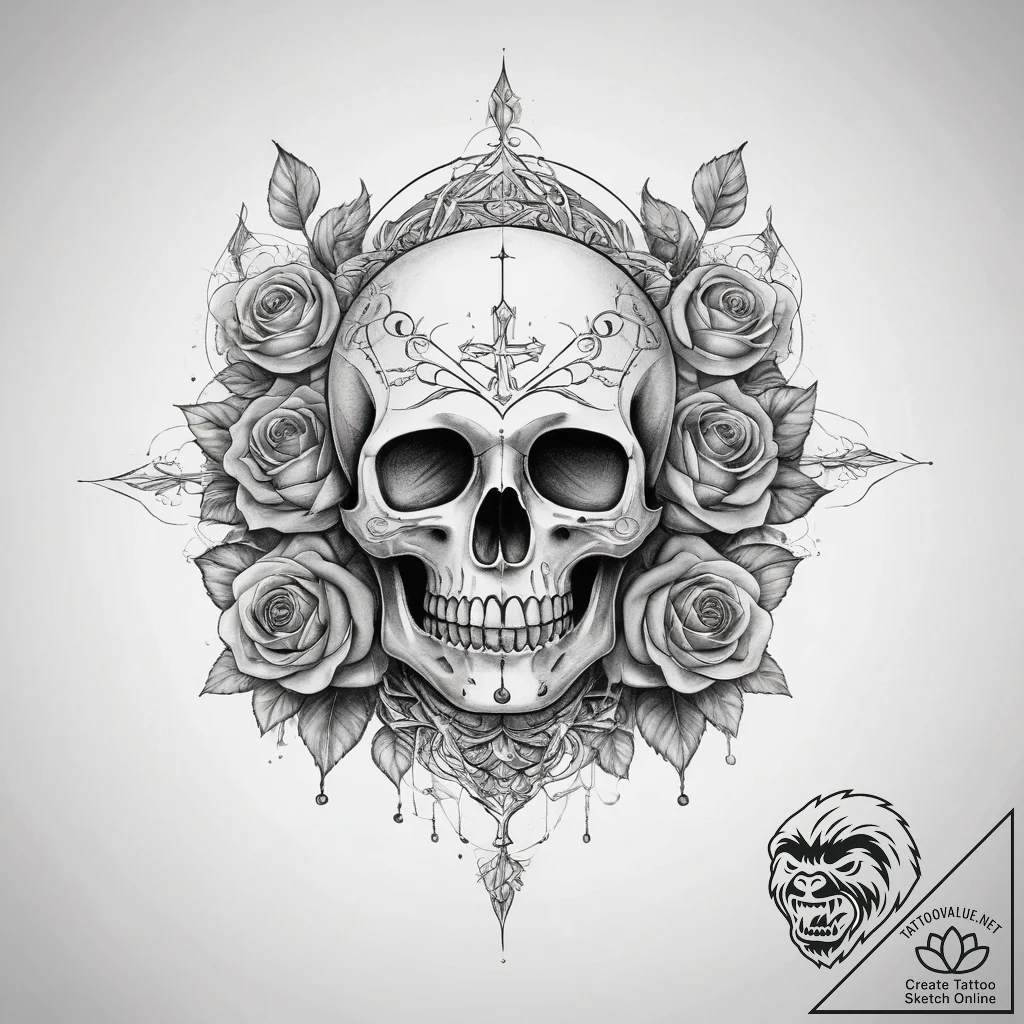 Tattoo sketch cosmic identity, ink illustrati... - tattoo sketch (№1757984023_0, 16.09.2025 00:53) — tattoovalue.net