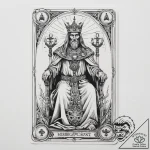 Tattoo sketch tarot card hierophant – tattoo sketch (№1757984420_0, 16.09.2025 01:00) — tattoovalue.net