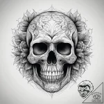Tattoo sketch graphic череп, tattoo line art,… – tattoo sketch (№1757984615_0, 16.09.2025 01:03) — tattoovalue.net