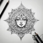 Tattoo sketch spiritual journey, tattoo drawi… – tattoo sketch (№1757985800_0, 16.09.2025 01:23) — tattoovalue.net