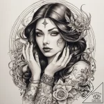 Tattoo sketch hands with a witch, concept art… – tattoo sketch (№1757986191_0, 16.09.2025 01:29) — tattoovalue.net