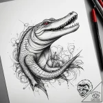 Tattoo sketch alligator gar, tattoo drawing o… – tattoo sketch (№1757986388_0, 16.09.2025 01:33) — tattoovalue.net