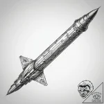Tattoo sketch cold war missile, tattoo line a… – tattoo sketch (№1757987180_0, 16.09.2025 01:46) — tattoovalue.net