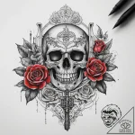 Tattoo sketch hands with a key, concept art f… – tattoo sketch (№1757989771_0, 16.09.2025 02:29) — tattoovalue.net