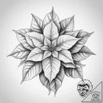 Tattoo sketch poinsettia flower – tattoo sketch (№1757990954_0, 16.09.2025 02:49) — tattoovalue.net