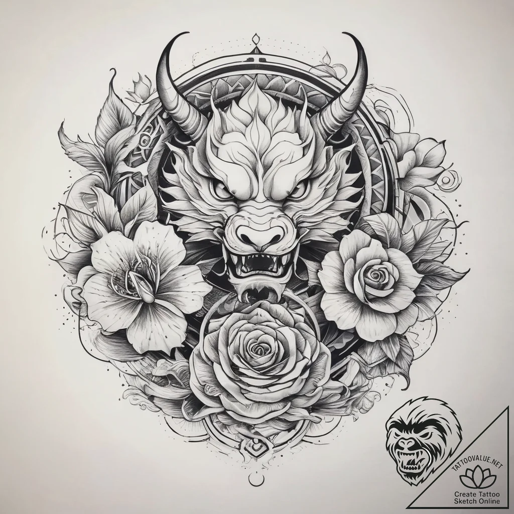 Tattoo sketch линейная роза, ink illustration... - tattoo sketch (№1757991535_0, 16.09.2025 02:58) — tattoovalue.net