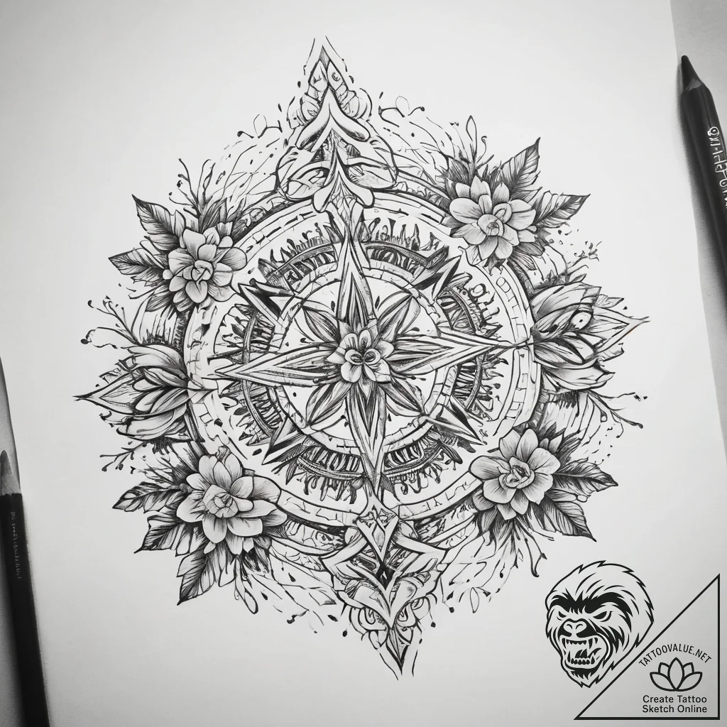 Tattoo sketch blessed scene, tattoo sketch de... - tattoo sketch (№1757991928_0, 16.09.2025 03:05) — tattoovalue.net