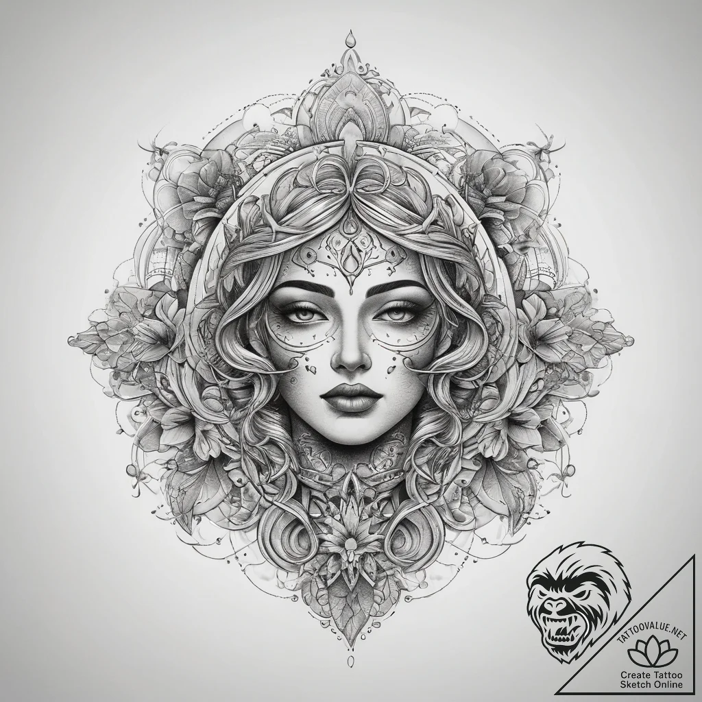 Tattoo sketch divine tattoo, tattoo line art,... - tattoo sketch (№1757992332_0, 16.09.2025 03:12) — tattoovalue.net