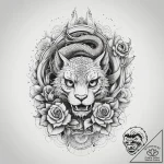 Tattoo sketch dog tags and a rose, tattoo dra… – tattoo sketch (№1757993338_0, 16.09.2025 03:28) — tattoovalue.net