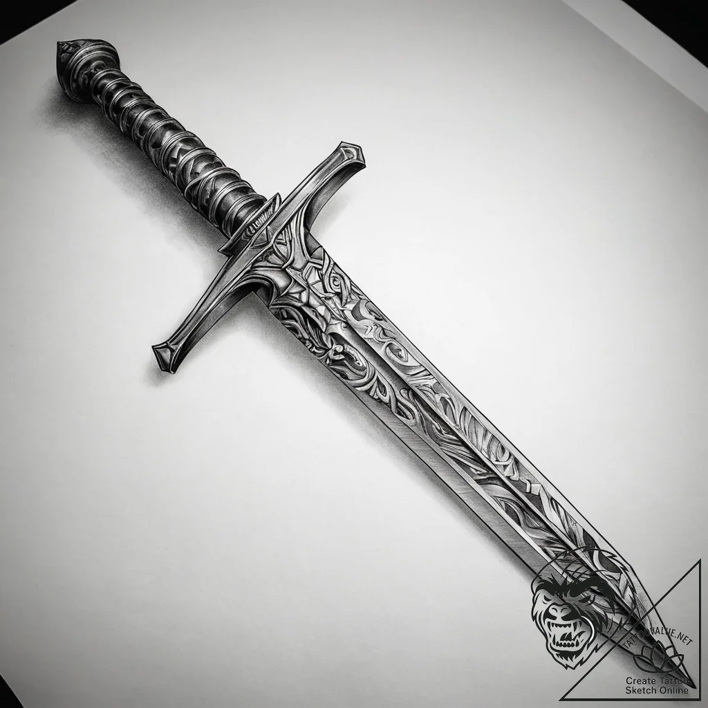 Tattoo sketch human sword, tattoo line art, o... - tattoo sketch (№1757993732_0, 16.09.2025 03:35) — tattoovalue.net