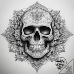 Tattoo sketch череп с мандалой, concept art f… – tattoo sketch (№1757993926_0, 16.09.2025 03:38) — tattoovalue.net