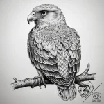 Tattoo sketch goshawk, tattoo drawing outline… – tattoo sketch (№1757994120_0, 16.09.2025 03:42) — tattoovalue.net
