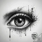 Tattoo sketch узор в виде глаза с кровью, ink… – tattoo sketch (№1757994506_0, 16.09.2025 03:48) — tattoovalue.net
