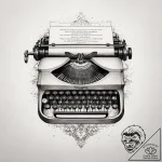 Tattoo sketch typewriter with a quote, tattoo… – tattoo sketch (№1757994895_0, 16.09.2025 03:54) — tattoovalue.net