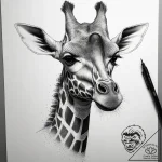 Tattoo sketch giraffe, ink illustration for t… – tattoo sketch (№1757998578_0, 16.09.2025 04:56) — tattoovalue.net