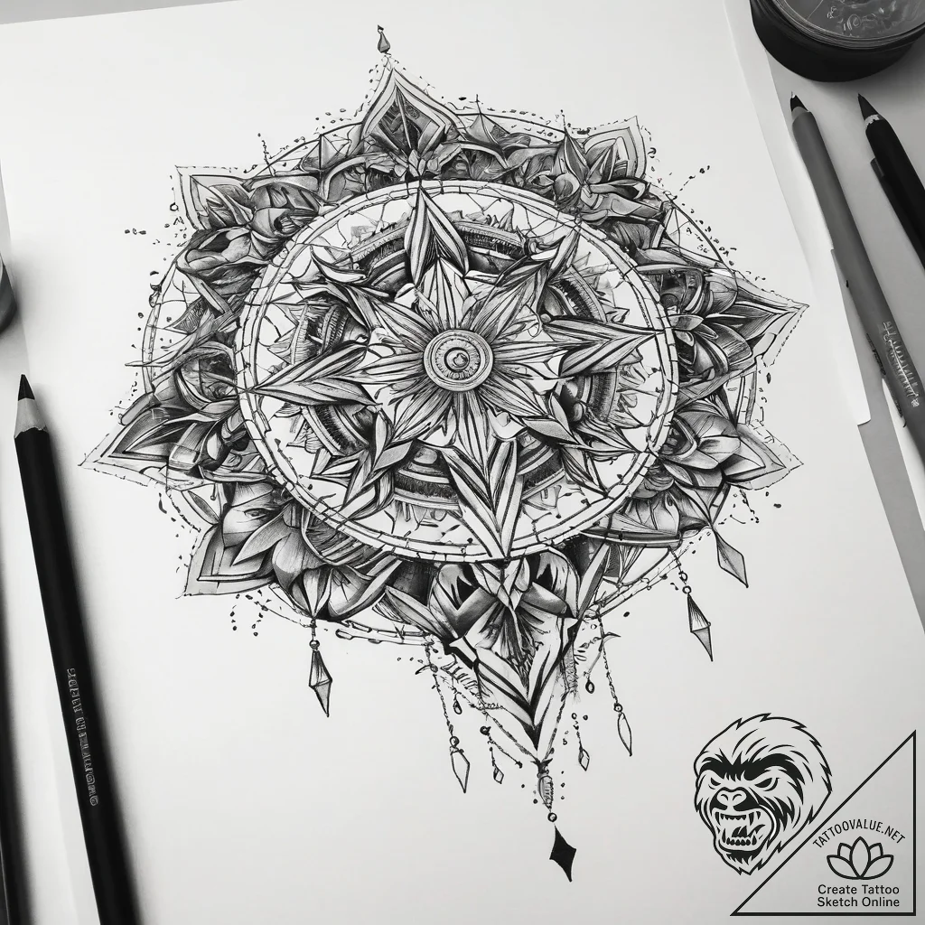 Tattoo sketch geometric sound, tattoo flash s... - tattoo sketch (№1757998772_0, 16.09.2025 04:59) — tattoovalue.net