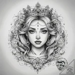 Tattoo sketch princess, tattoo flash sheet de… – tattoo sketch (№1757999551_0, 16.09.2025 05:12) — tattoovalue.net