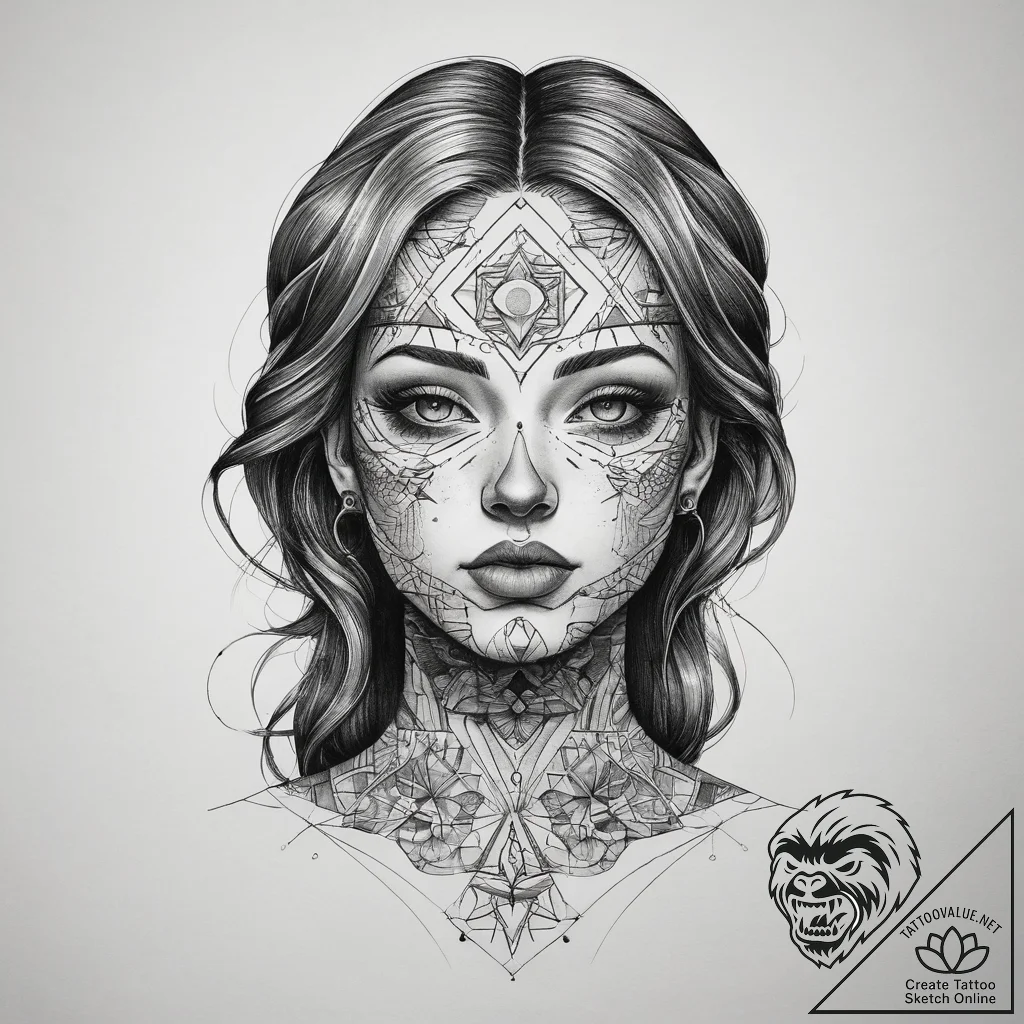Tattoo sketch cosmic person, tattoo drawing o... - tattoo sketch (№1758001507_0, 16.09.2025 05:45) — tattoovalue.net