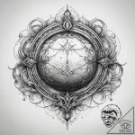 Tattoo sketch cosmic sphere, tattoo line art,… – tattoo sketch (№1758003465_0, 16.09.2025 06:17) — tattoovalue.net
