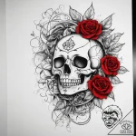 Tattoo sketch book with plants growing out of… – tattoo sketch (№1758003865_0, 16.09.2025 06:24) — tattoovalue.net