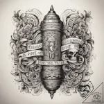Tattoo sketch bible verse scroll, ink illustr… – tattoo sketch (№1758006239_0, 16.09.2025 07:03) — tattoovalue.net