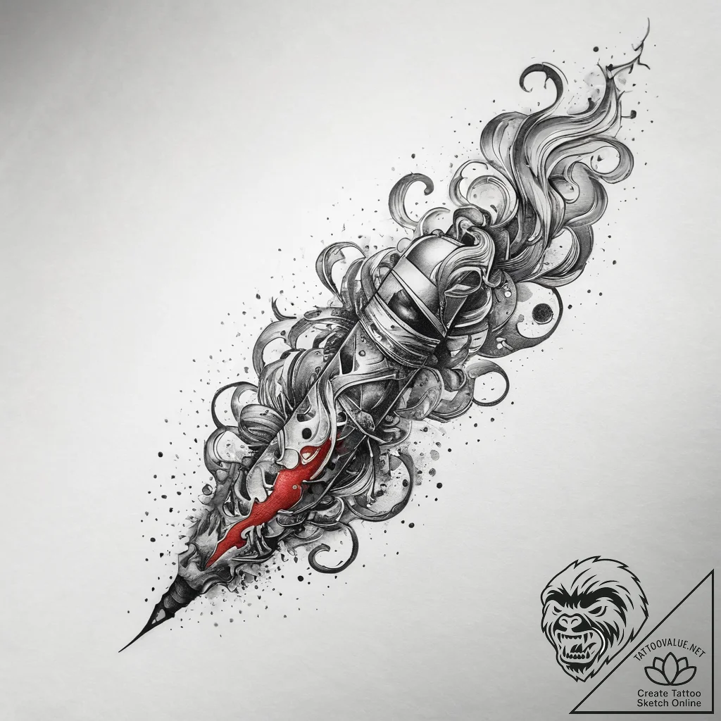 Tattoo sketch smoke, tattoo sketch design, on... - tattoo sketch (№1758033976_0, 16.09.2025 14:46) — tattoovalue.net