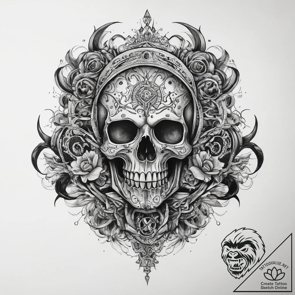 Tattoo sketch omega, ink illustration for tat... - tattoo sketch (№1758035156_0, 16.09.2025 15:05) — tattoovalue.net