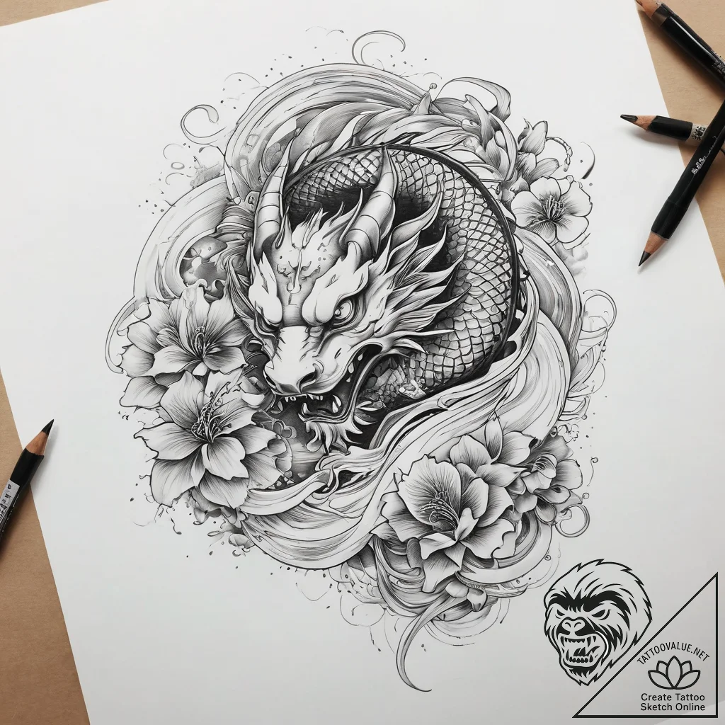 Tattoo sketch cosmic land, tattoo drawing out... - tattoo sketch (№1758036725_0, 16.09.2025 15:32) — tattoovalue.net