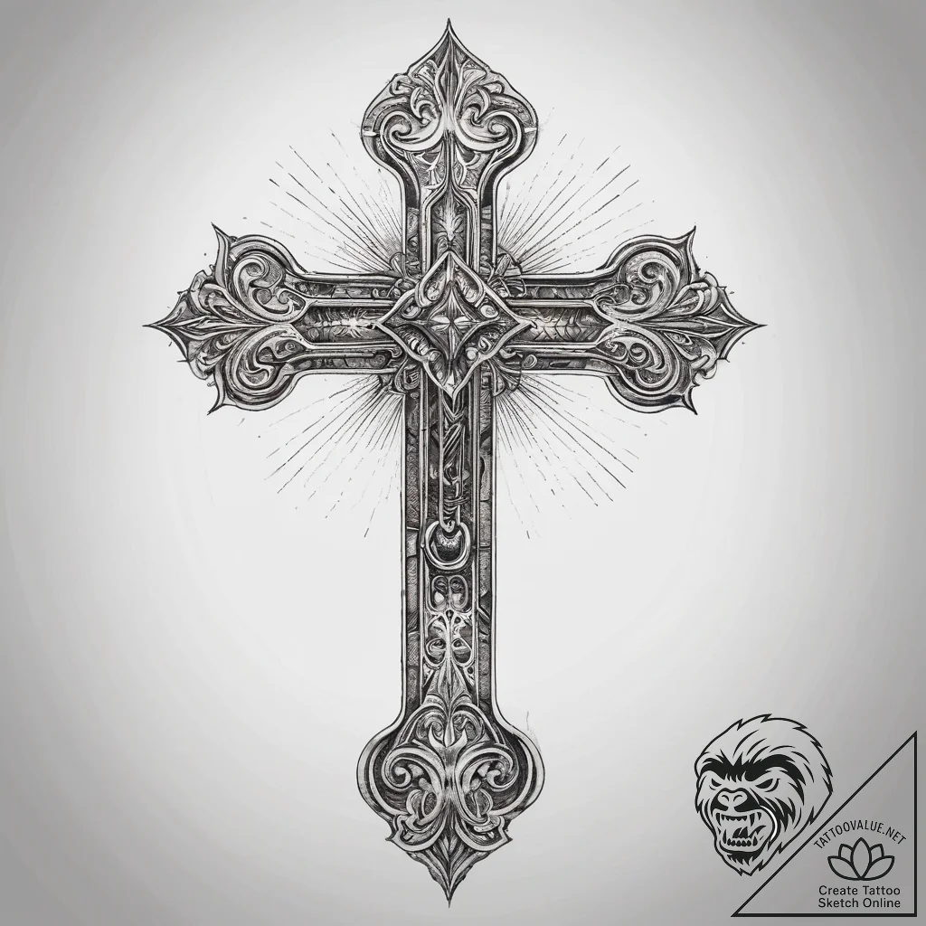Tattoo sketch узор в виде ключа, concept art... - tattoo sketch (№1758039069_0, 16.09.2025 16:11) — tattoovalue.net