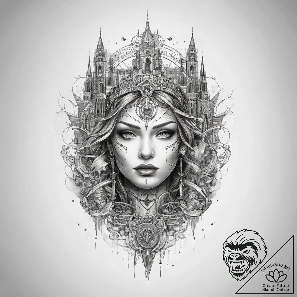 Tattoo sketch city - tattoo sketch (№1758040833_0, 16.09.2025 16:40) — tattoovalue.net