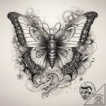 Tattoo sketch cosmic butterfly, concept art f… – tattoo sketch (№1758041418_0, 16.09.2025 16:50) — tattoovalue.net