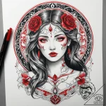 Tattoo sketch goddess tattoo, tattoo drawing… – tattoo sketch (№1758041611_0, 16.09.2025 16:53) — tattoovalue.net