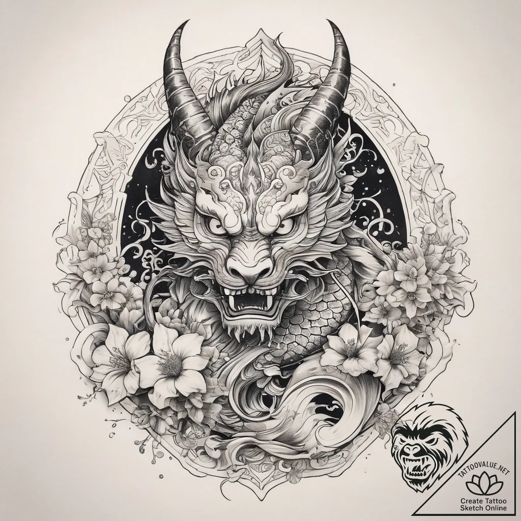 Tattoo sketch cosmic entity, ink illustration... - tattoo sketch (№1758043166_0, 16.09.2025 17:19) — tattoovalue.net