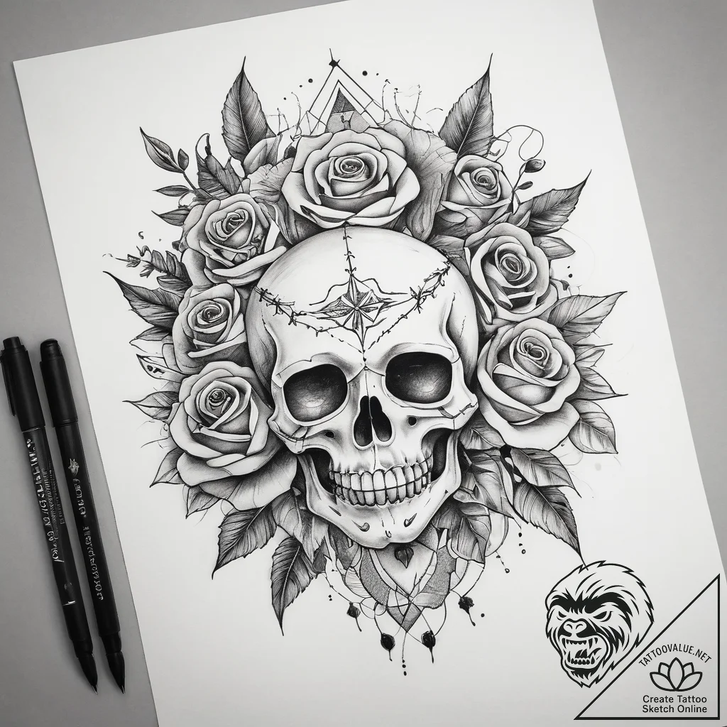 Tattoo sketch ocean, tattoo drawing outline,... - tattoo sketch (№1758043360_0, 16.09.2025 17:22) — tattoovalue.net