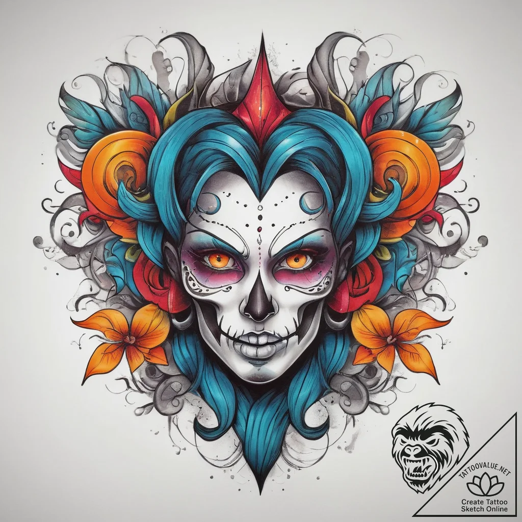 Tattoo sketch fantasy, concept art for tattoo... - tattoo sketch (№1758044529_0, 16.09.2025 17:42) — tattoovalue.net
