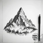 Tattoo sketch mountain – tattoo sketch (№1758045497_0, 16.09.2025 17:58) — tattoovalue.net