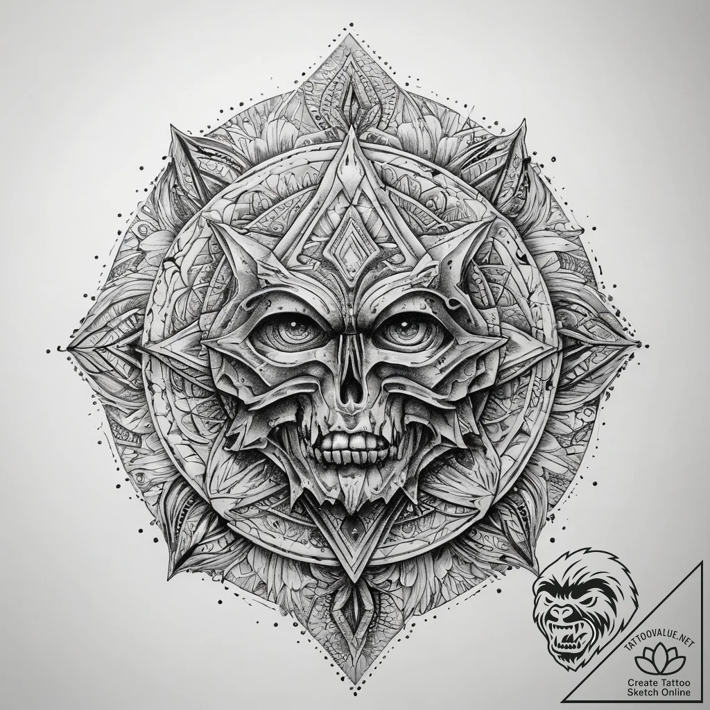 Tattoo sketch obsidian, ink illustration for... - tattoo sketch (№1758050147_0, 16.09.2025 19:15) — tattoovalue.net