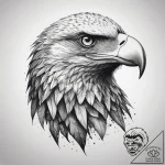 Tattoo sketch puns an eagle that says “i’m an… – tattoo sketch (№1758050340_0, 16.09.2025 19:19) — tattoovalue.net