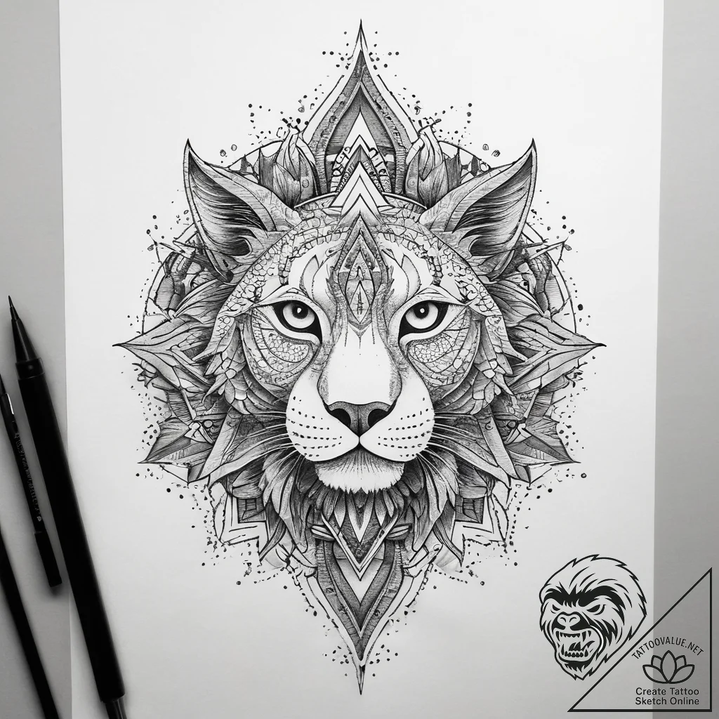 Tattoo sketch kingdom, ink illustration for t... - tattoo sketch (№1758052470_0, 16.09.2025 19:54) — tattoovalue.net