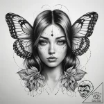 Tattoo sketch butterfly girl tattoo, tattoo f… – tattoo sketch (№1758052664_0, 16.09.2025 19:57) — tattoovalue.net