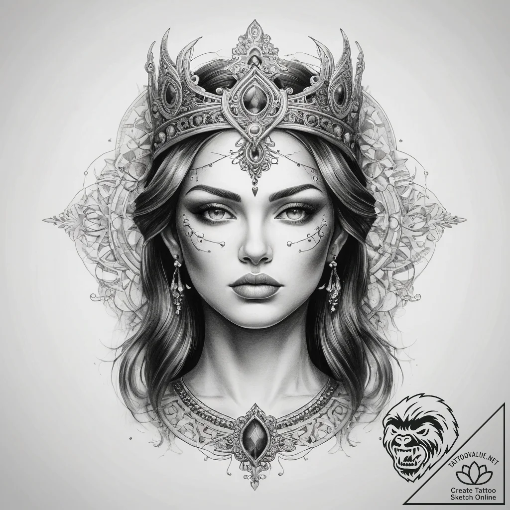 Tattoo sketch divine presence - tattoo sketch (№1758054021_0, 16.09.2025 20:20) — tattoovalue.net