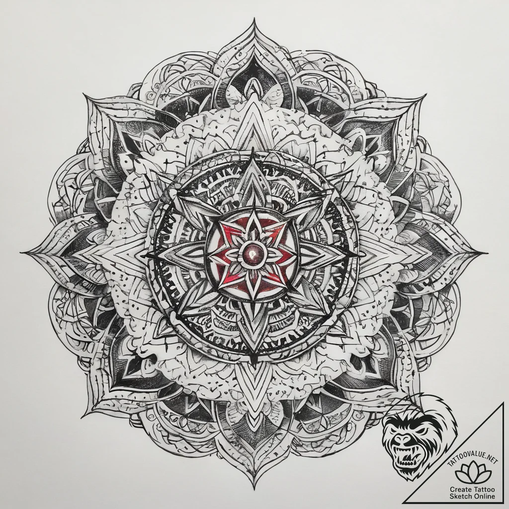 Tattoo sketch cosmic creation, ink illustrati... - tattoo sketch (№1758056162_0, 16.09.2025 20:56) — tattoovalue.net