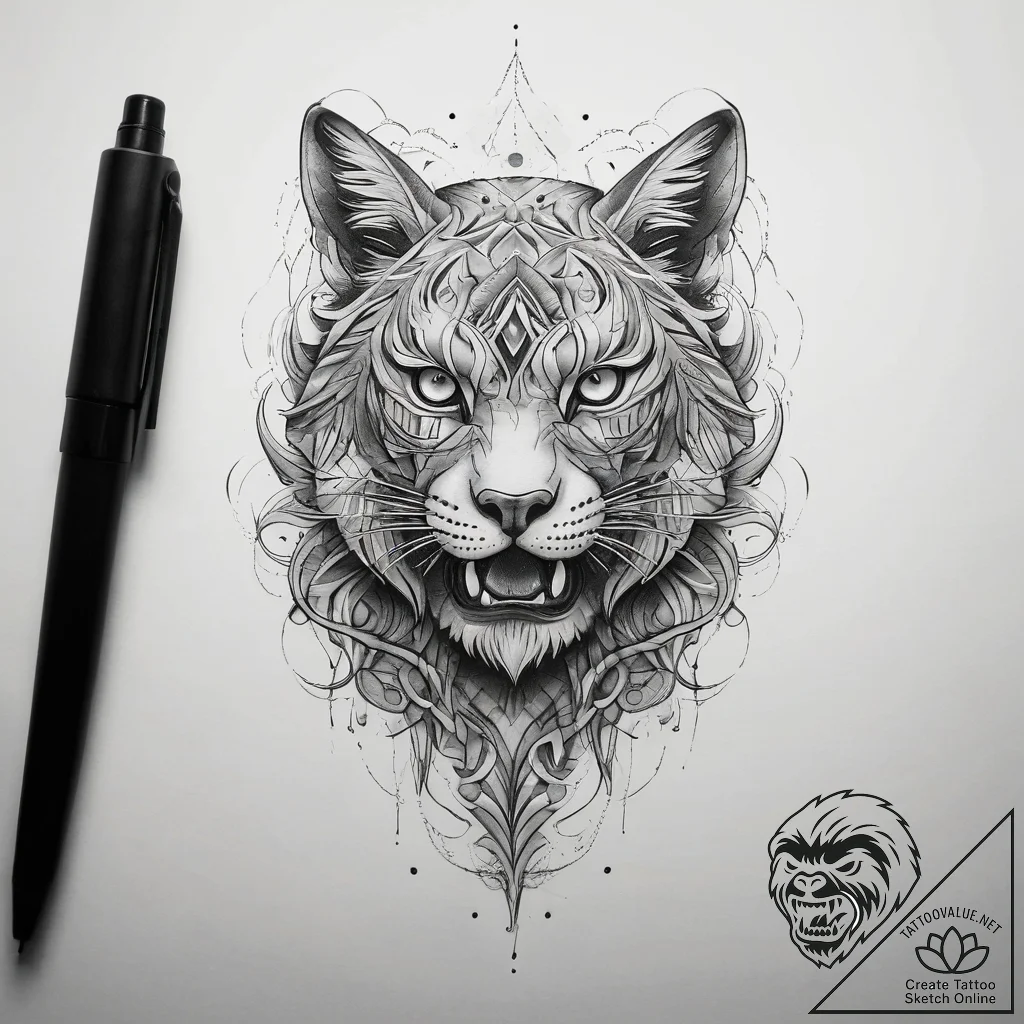 Tattoo sketch sharp, tattoo line art, black a... - tattoo sketch (№1758056935_0, 16.09.2025 21:08) — tattoovalue.net