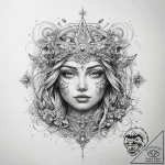 Tattoo sketch cosmic land – tattoo sketch (№1758058096_0, 16.09.2025 21:28) — tattoovalue.net