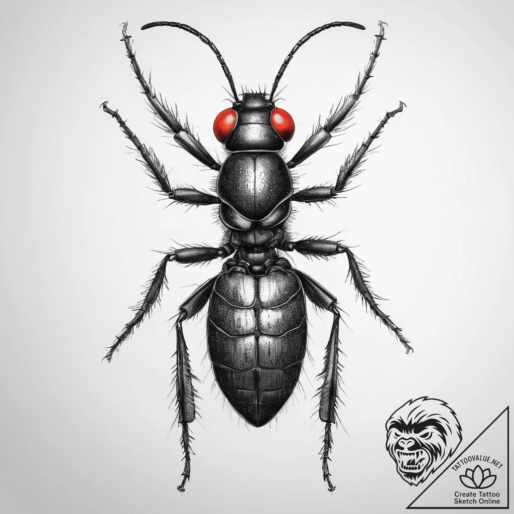 Tattoo sketch carpenter ant, tattoo sketch de... - tattoo sketch (№1758058289_0, 16.09.2025 21:31) — tattoovalue.net