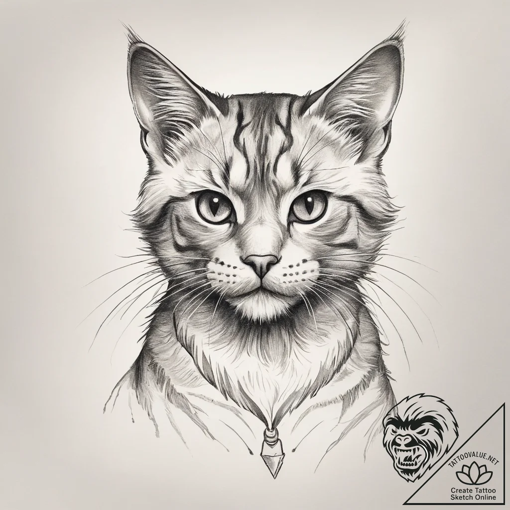 Tattoo sketch playful kitten tattoo, artistic... - tattoo sketch (№1758058871_0, 16.09.2025 21:41) — tattoovalue.net