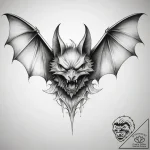 Tattoo sketch bat, concept art for tattoo, ne… – tattoo sketch (№1758062433_0, 16.09.2025 22:40) — tattoovalue.net