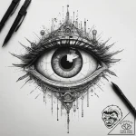 Tattoo sketch cyberpunk robotic eye, artistic… – tattoo sketch (№1758063821_0, 16.09.2025 23:03) — tattoovalue.net